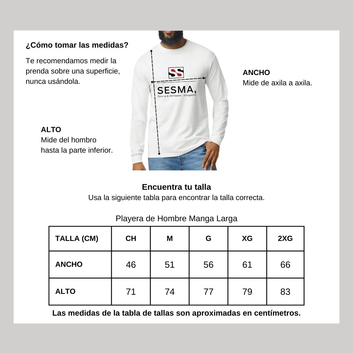 Playera Manga Larga Algodón Blanco Logo