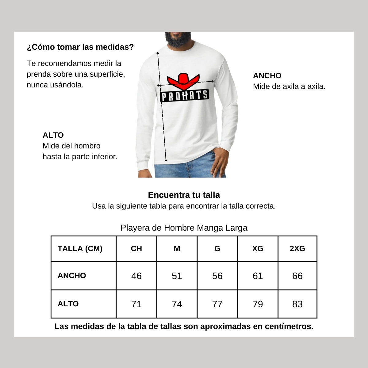 Playera Manga Larga Algodón Blanco Logo