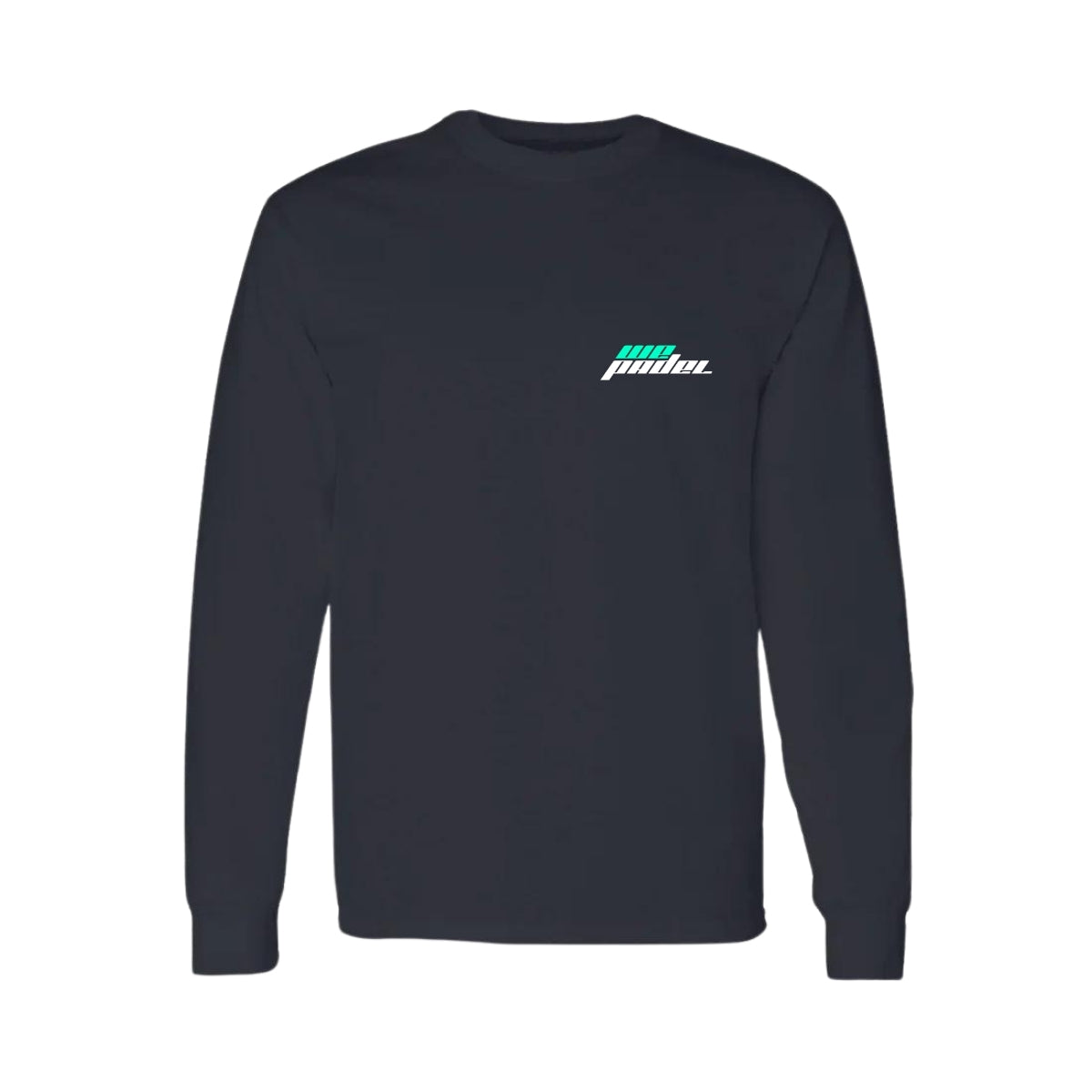 Playera Manga Larga Algodón Negro Escudo