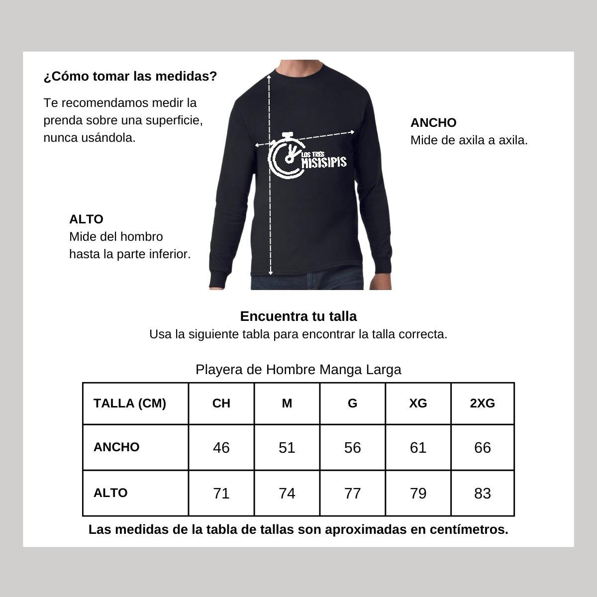 Playera Manga Larga Algodón Negro Logo