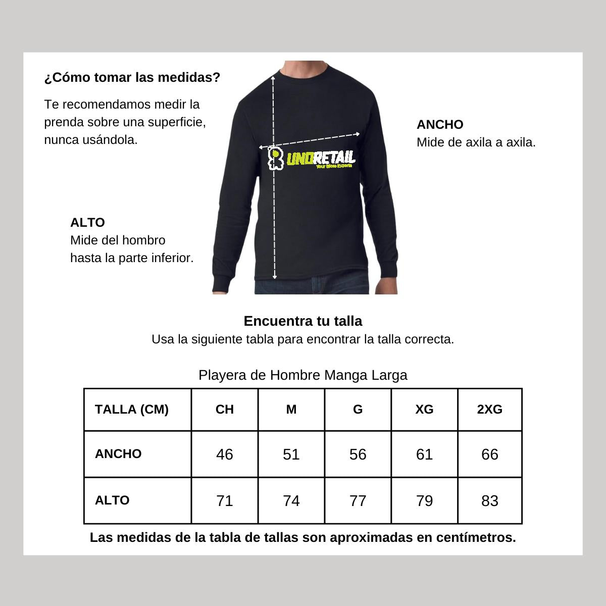 Playera Manga Larga Algodón Negro Logo