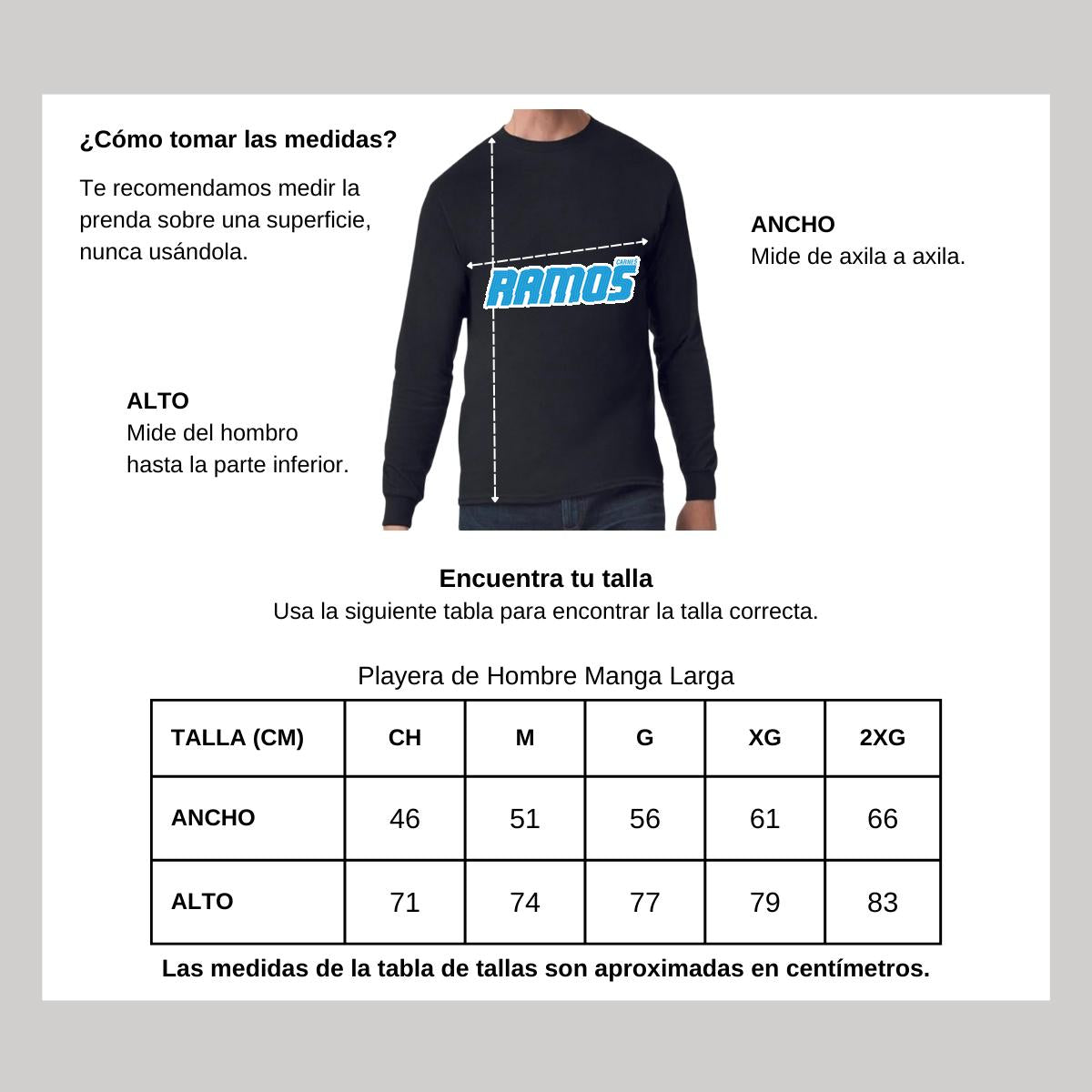 Playera Manga Larga Algodón Negro Logo