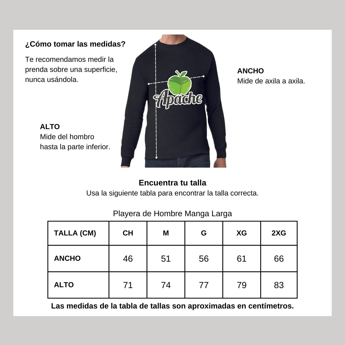 Playera Manga Larga Algodón Negro Logo