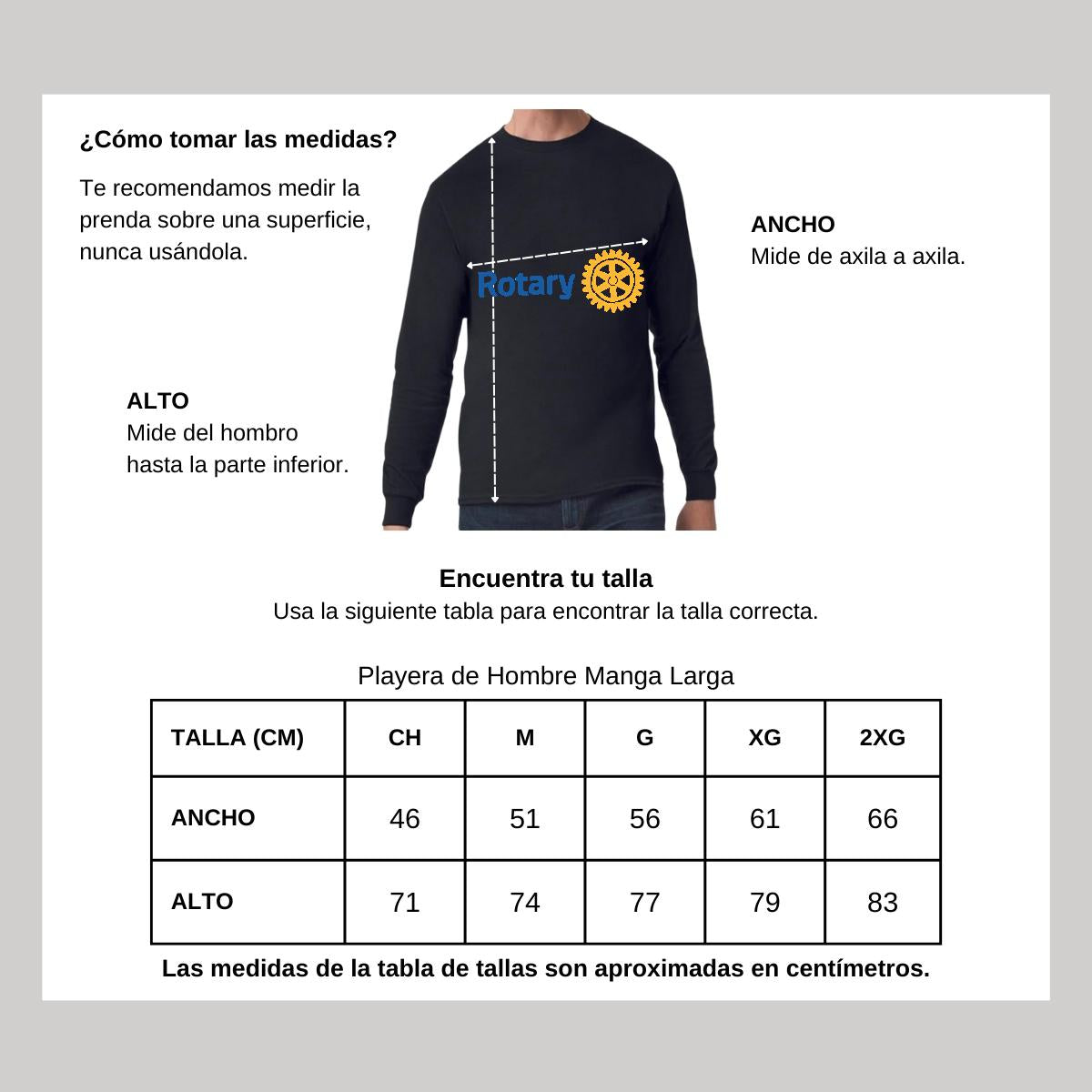 Playera Manga Larga Algodón Negro Logo