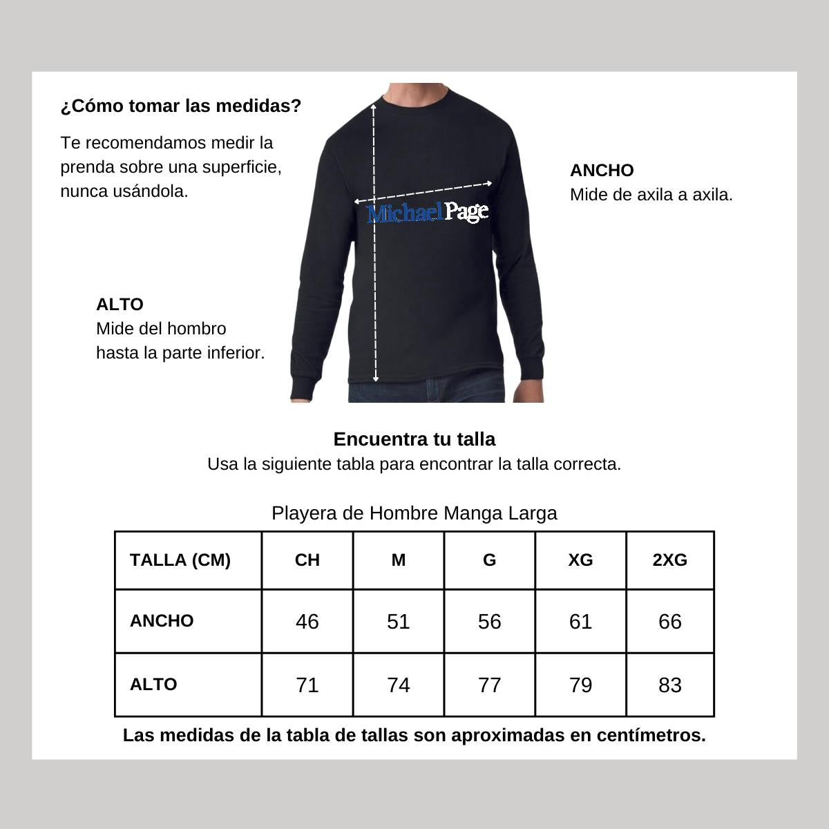 Playera Manga Larga Algodón Negro Logo