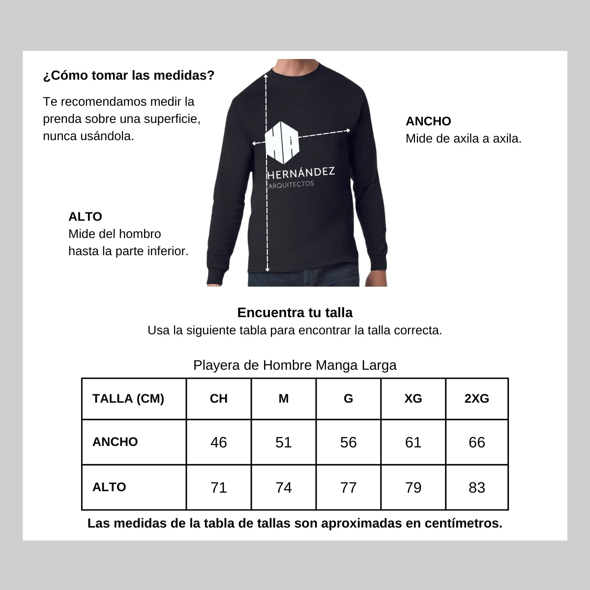 Playera Manga Larga Algodón Negro Logo