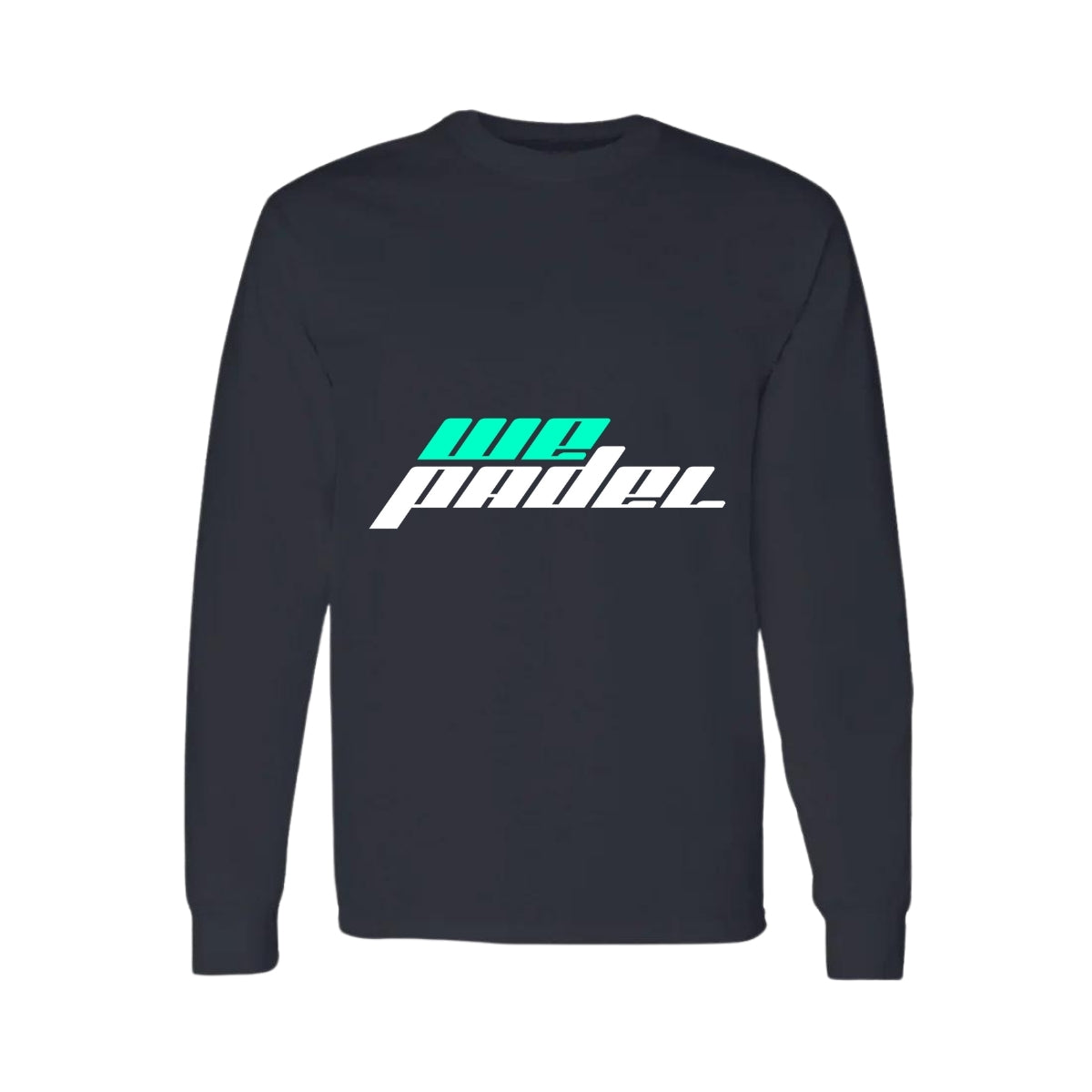Playera Manga Larga Algodón Negro Logo