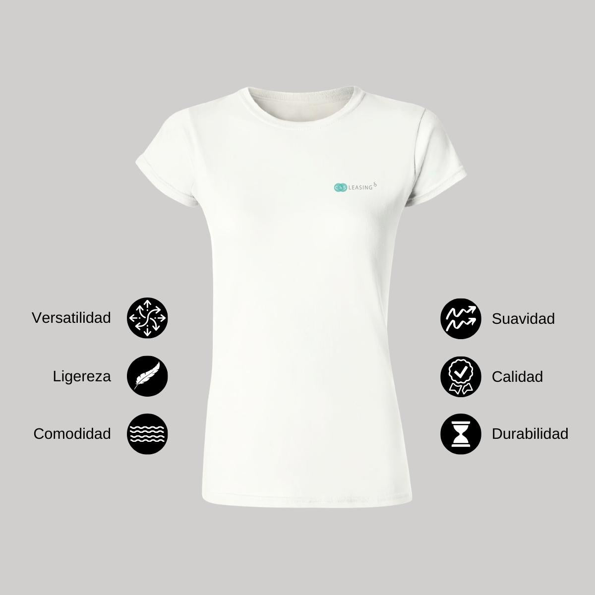 Playera Manga Corta Mujer Blanco Personalizable Escudo