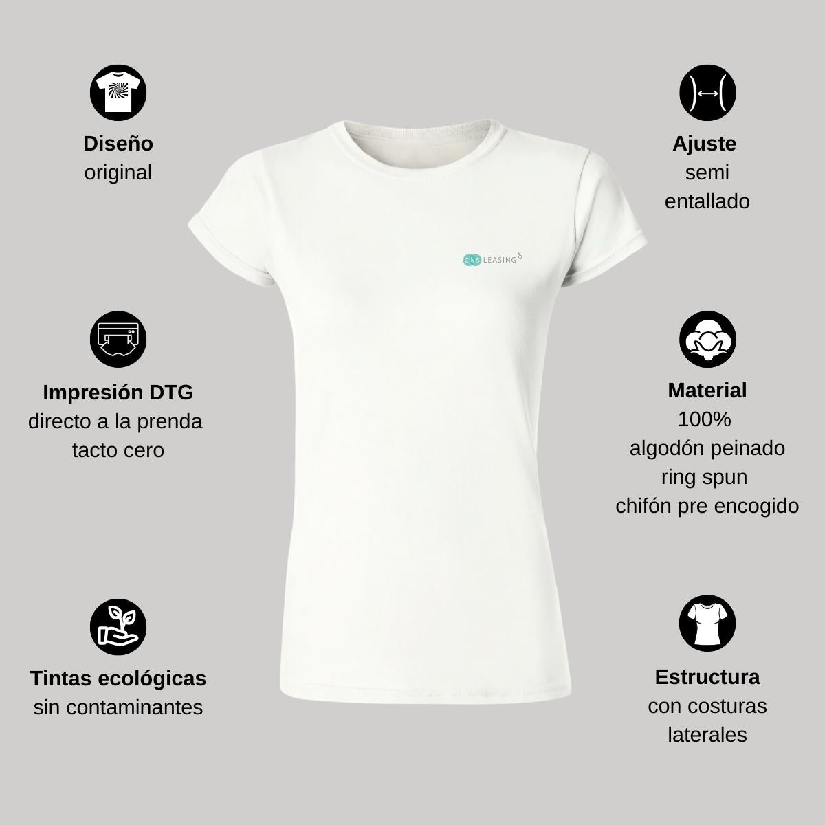 Playera Manga Corta Mujer Blanco Personalizable Escudo
