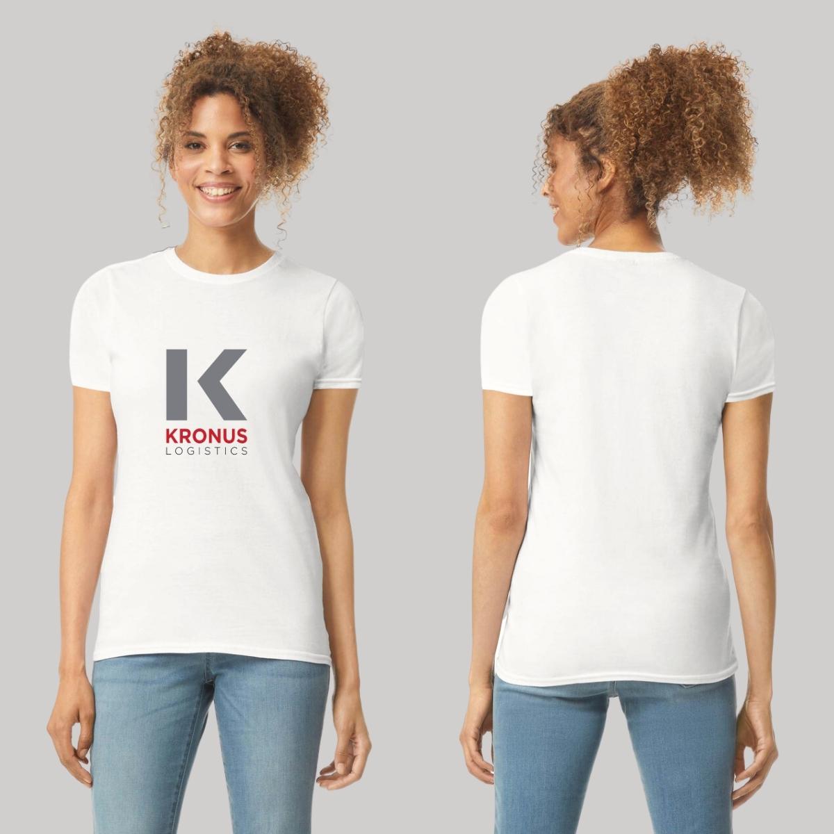 Playera Manga Corta Mujer Blanco Personalizable Logo