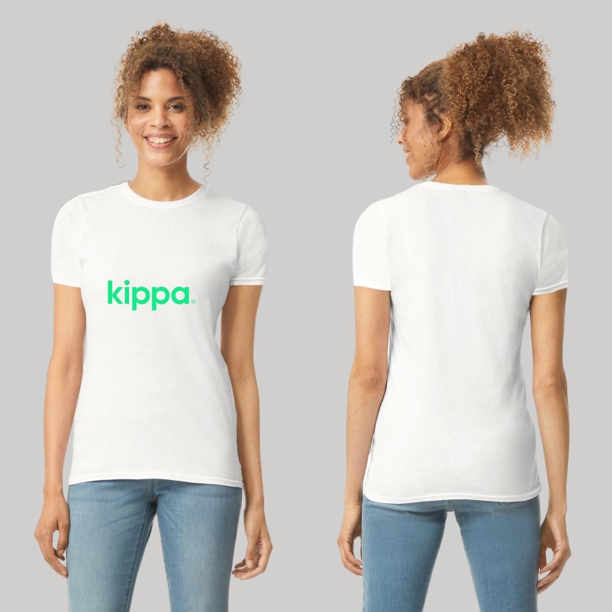 Playera Manga Corta Mujer Blanco Personalizable Logo