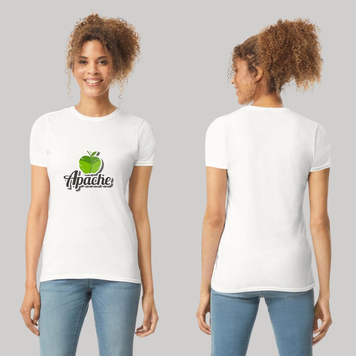Playera Manga Corta Mujer Blanco Personalizable Logo