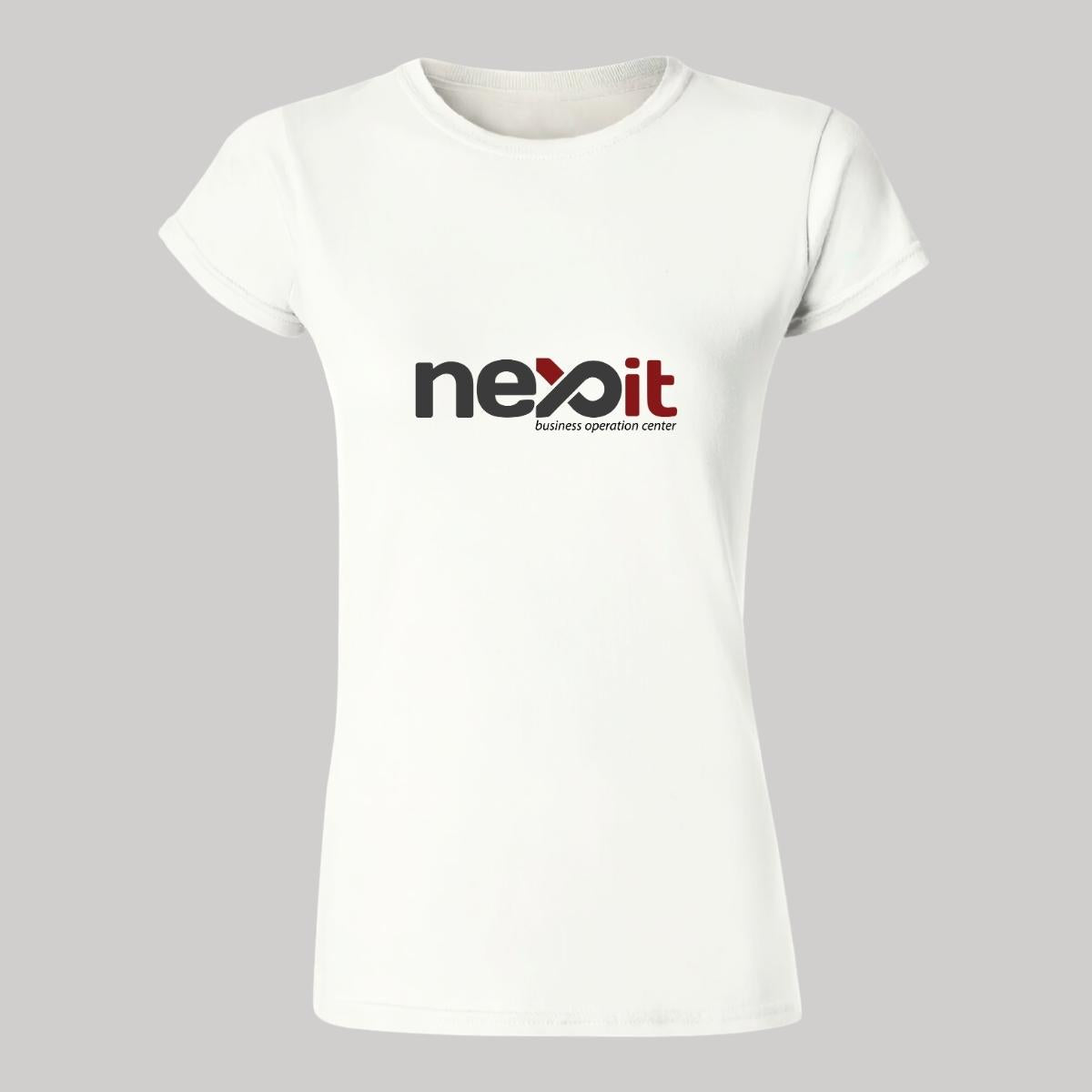 Playera Manga Corta Mujer Blanco Personalizable Logo
