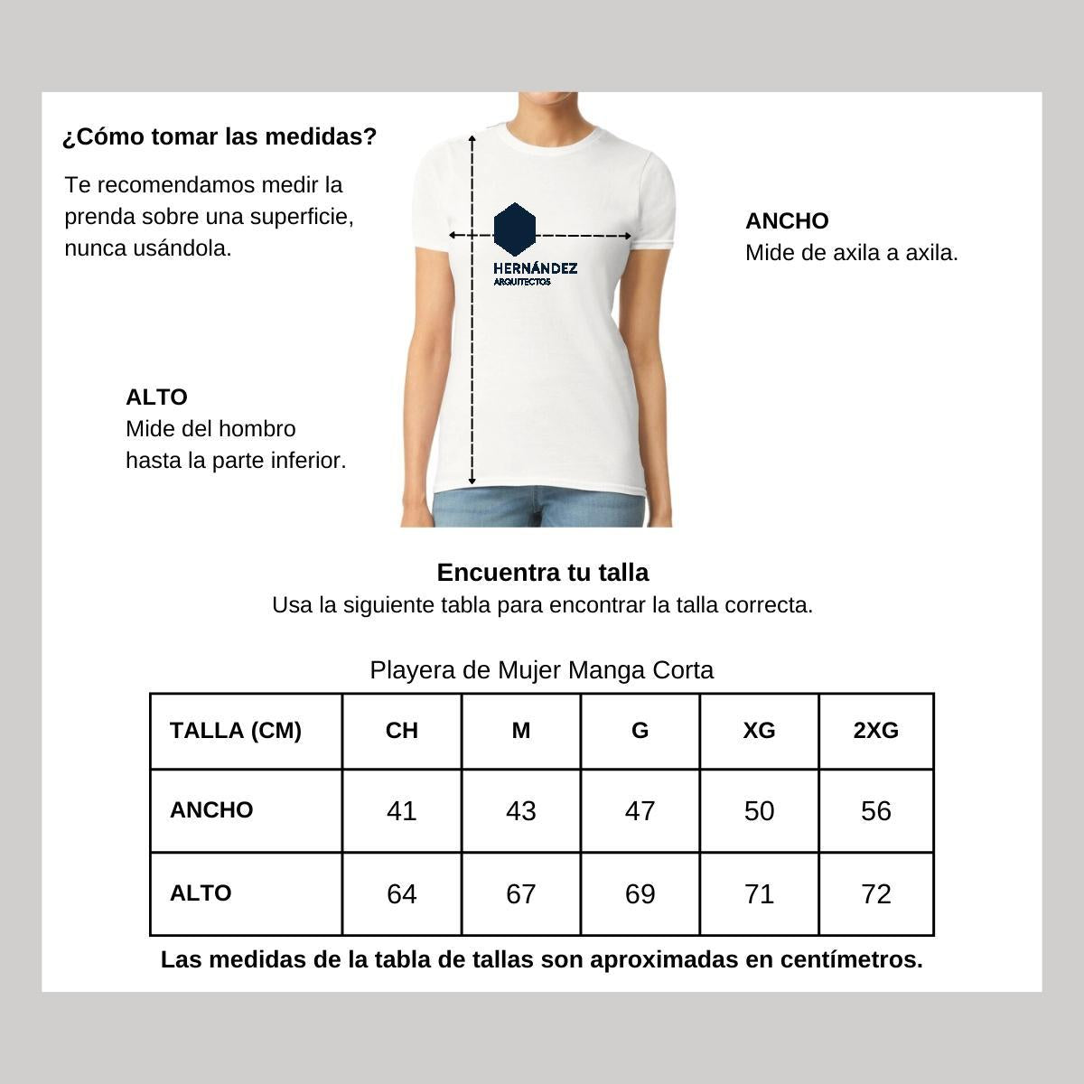 Playera Manga Corta Mujer Blanco Personalizable Logo