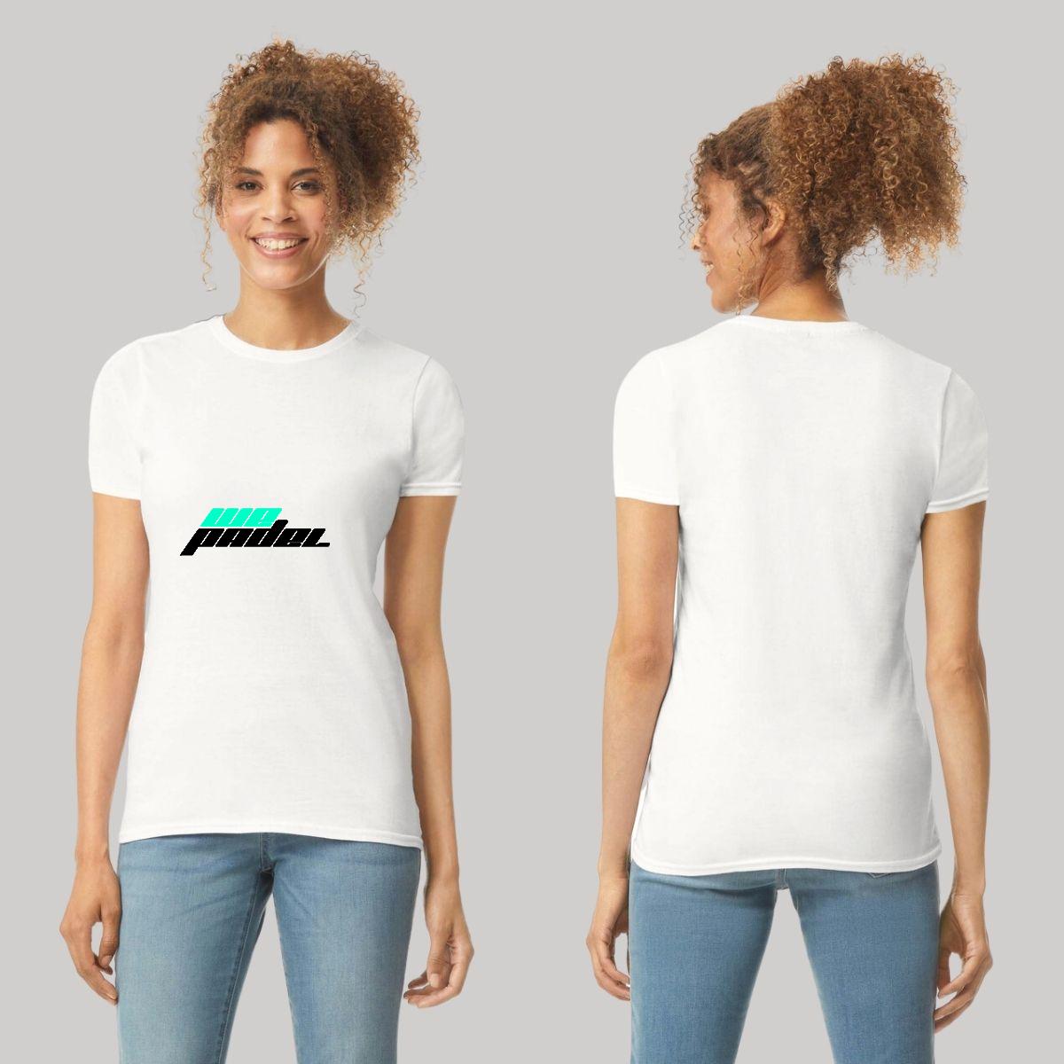Playera Manga Corta Mujer Blanco Personalizable Logo