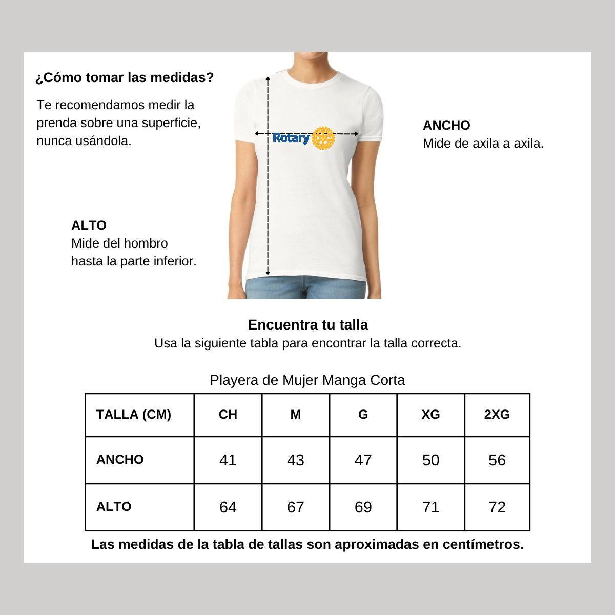 Playera Manga Corta Mujer Blanco Personalizable Logo