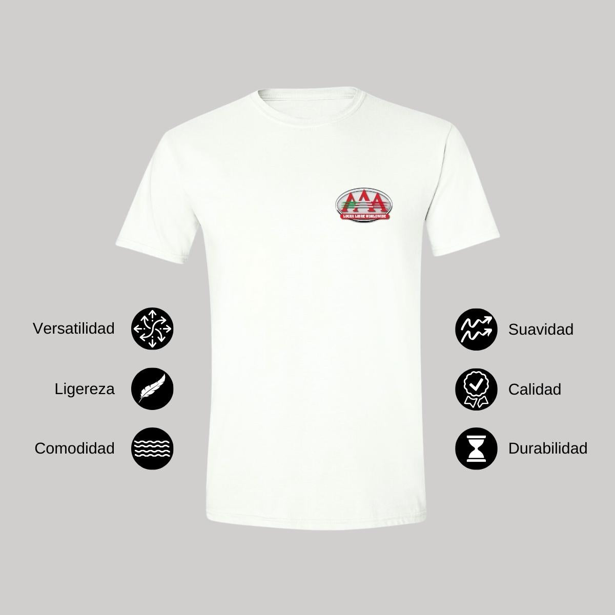 Playera Manga Corta Hombre Blanco Personalizable Escudo