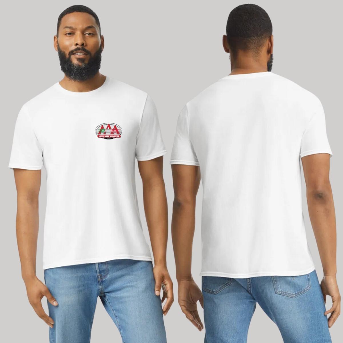 Playera Manga Corta Hombre Blanco Personalizable Escudo