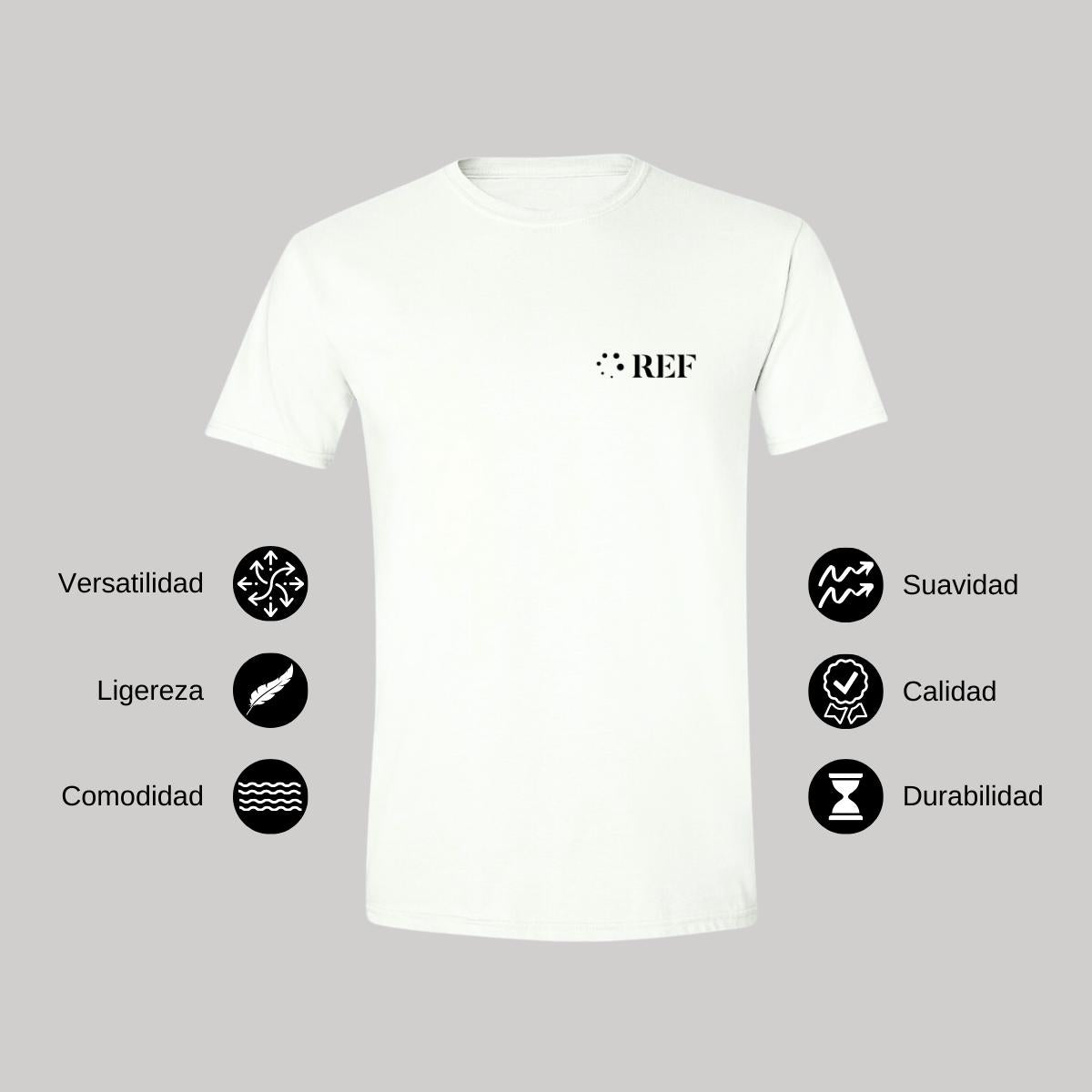 Playera Manga Corta Hombre Blanco Personalizable Escudo