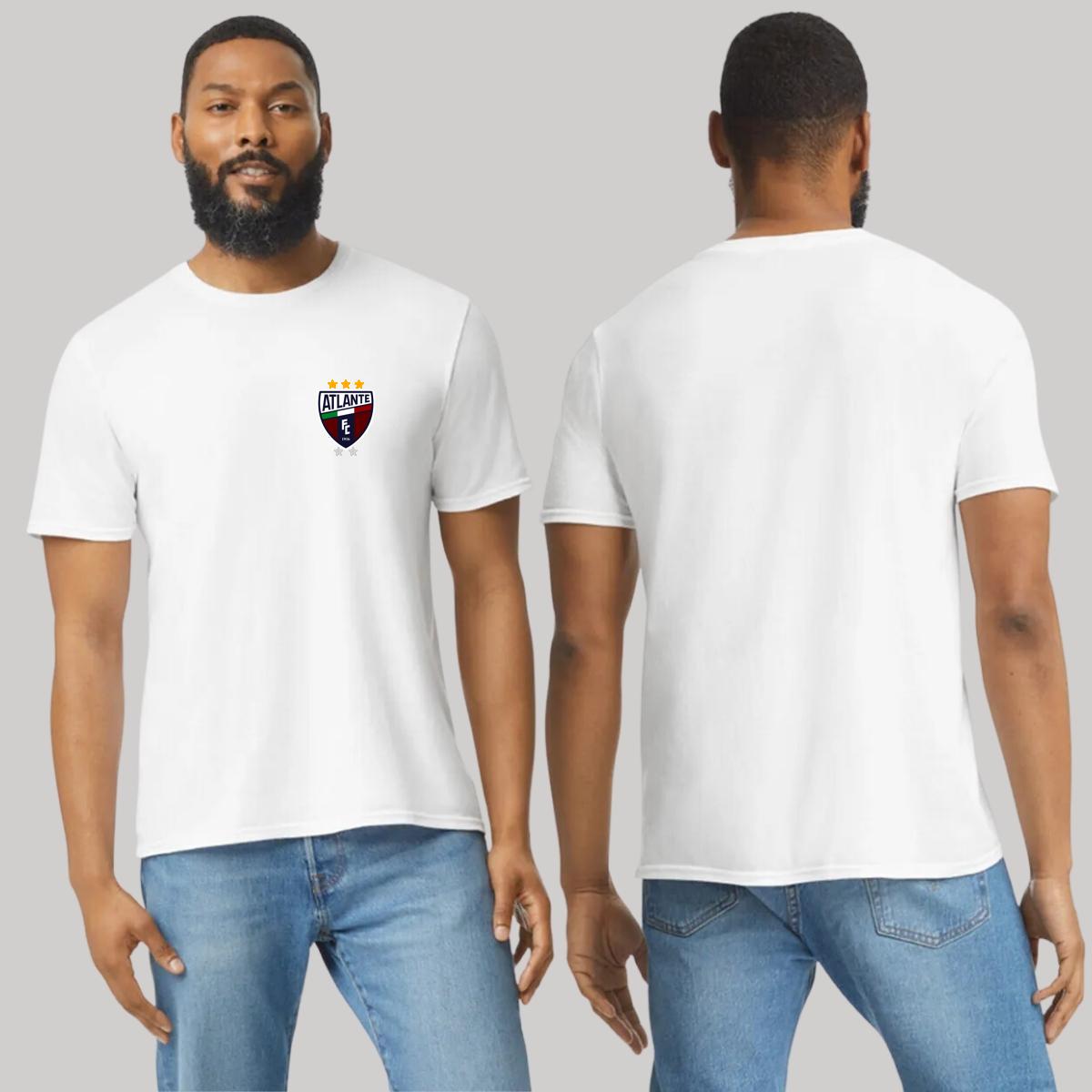 Playera Manga Corta Hombre Blanco Personalizable Escudo