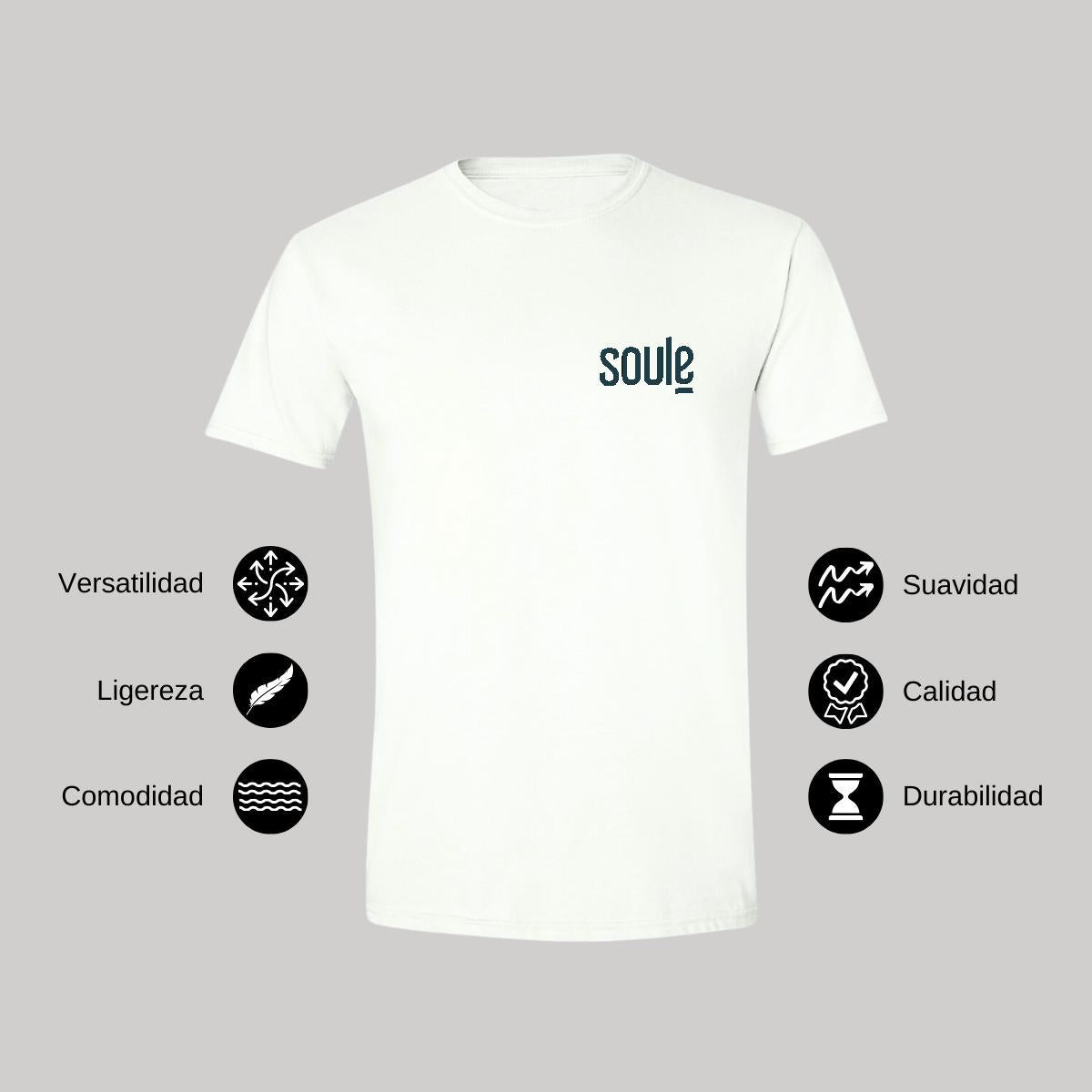 Playera Manga Corta Hombre Blanco Personalizable Escudo