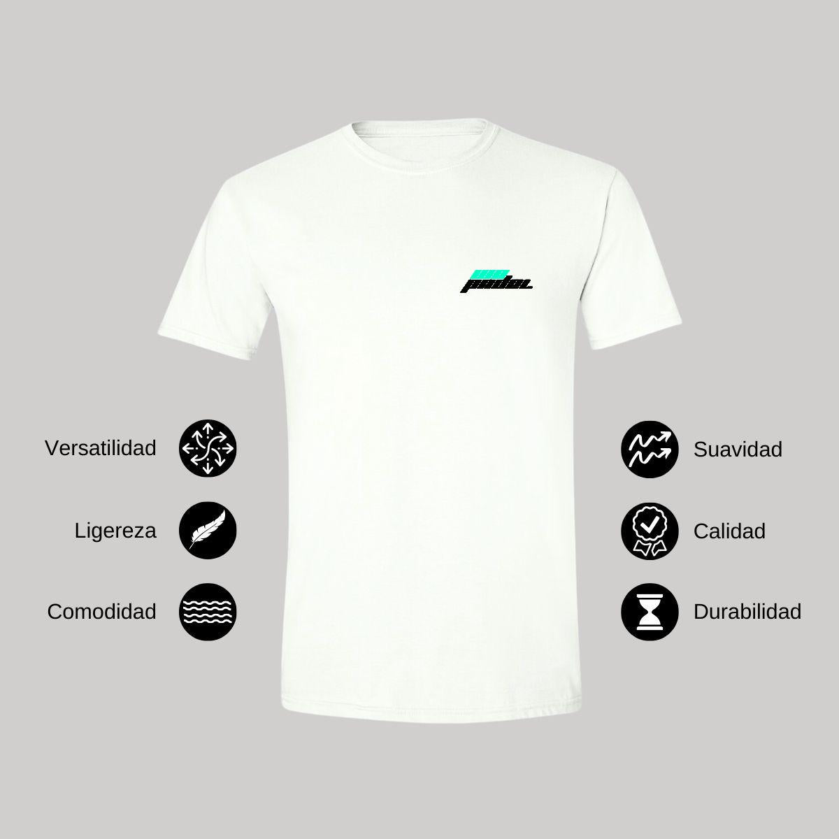 Playera Manga Corta Hombre Blanco Personalizable Escudo