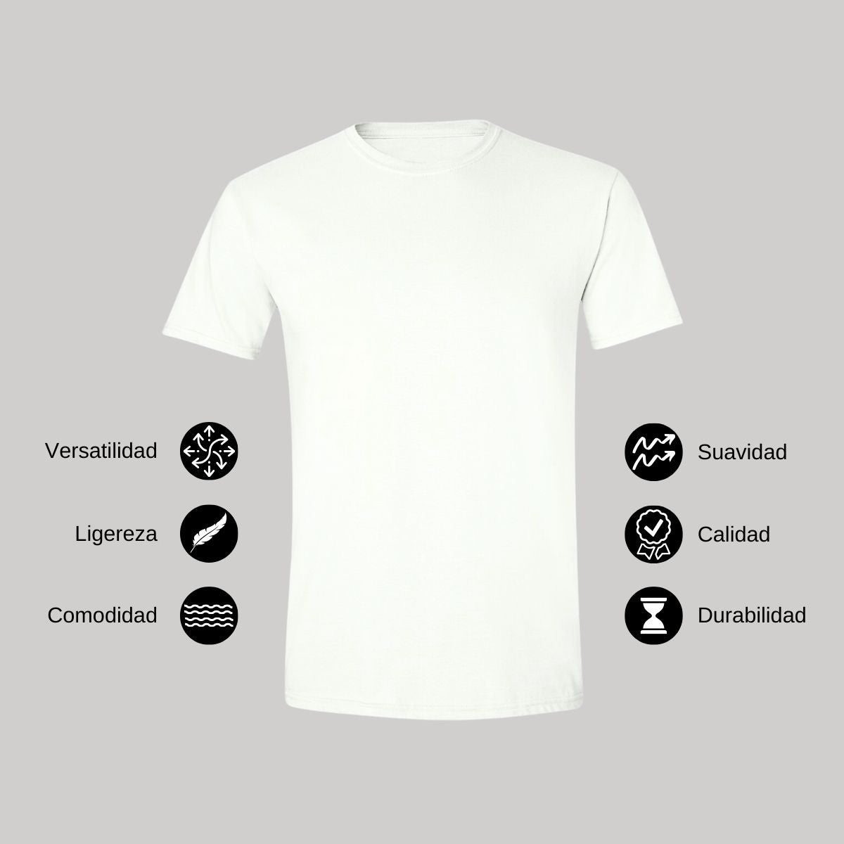Playera Manga Corta Hombre Blanco Personalizable Logo