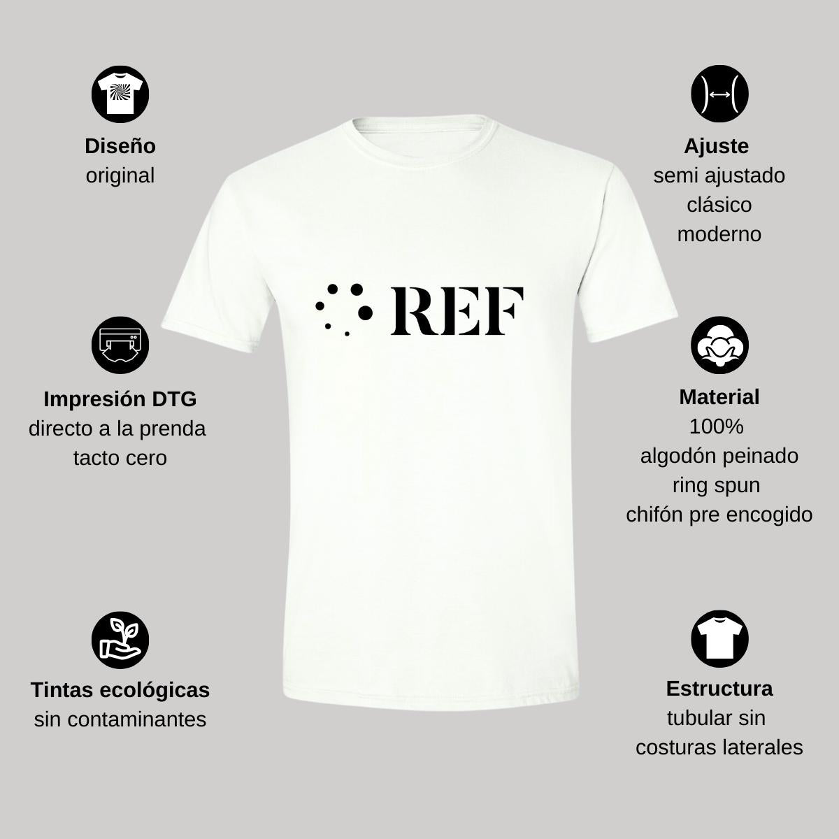 Playera Manga Corta Hombre Blanco Personalizable Logo