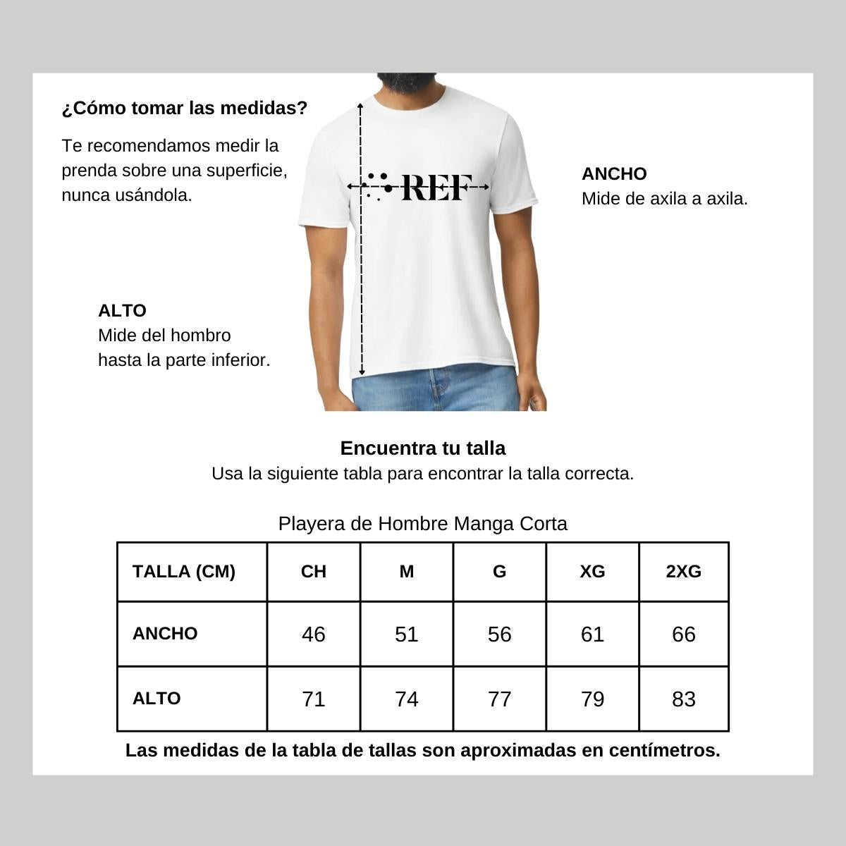 Playera Manga Corta Hombre Blanco Personalizable Logo