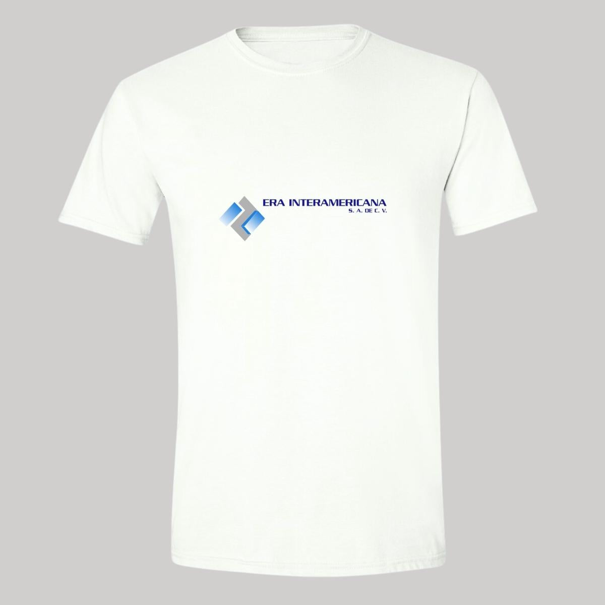 Playera Manga Corta Hombre Blanco Personalizable Logo