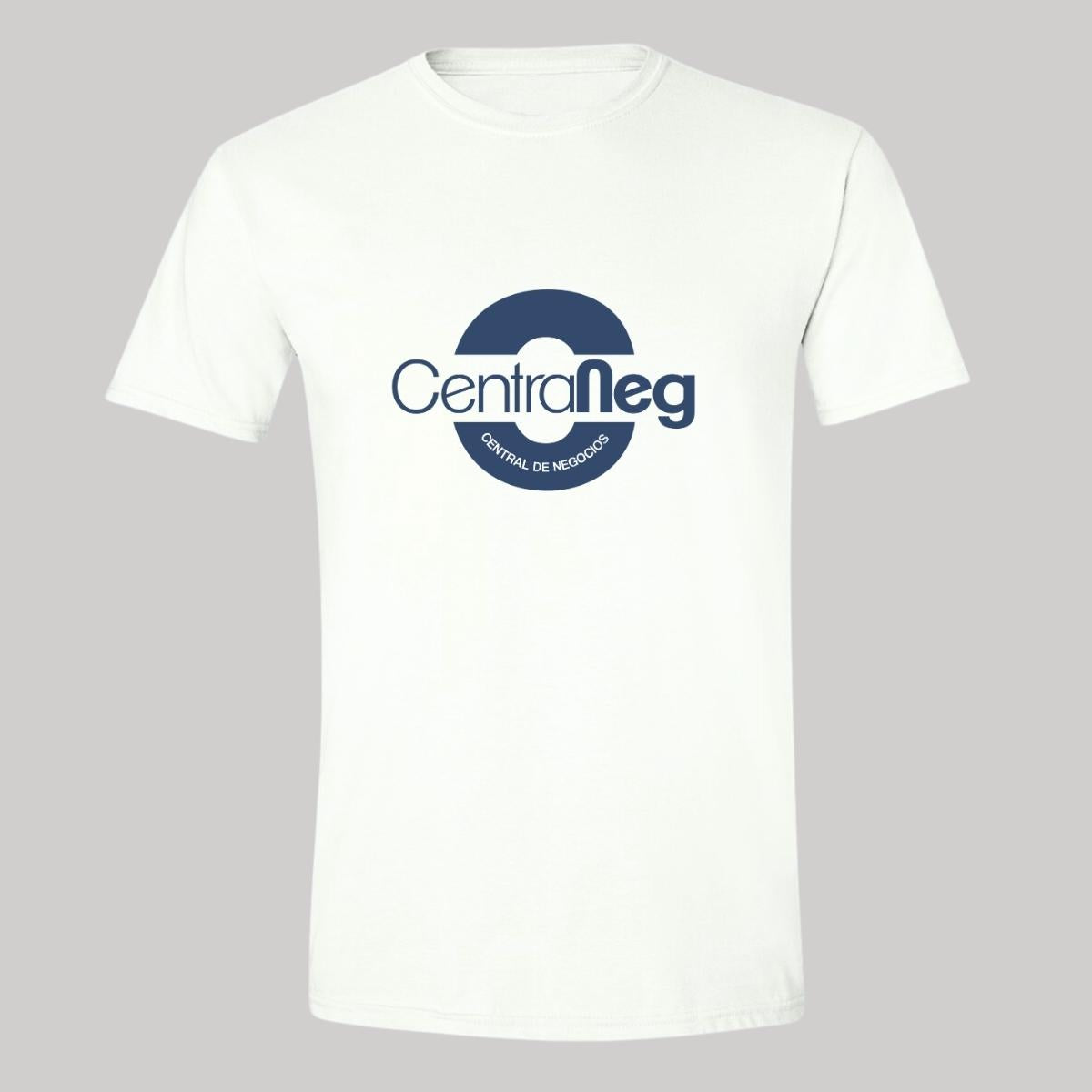 Playera Manga Corta Hombre Blanco Personalizable Logo