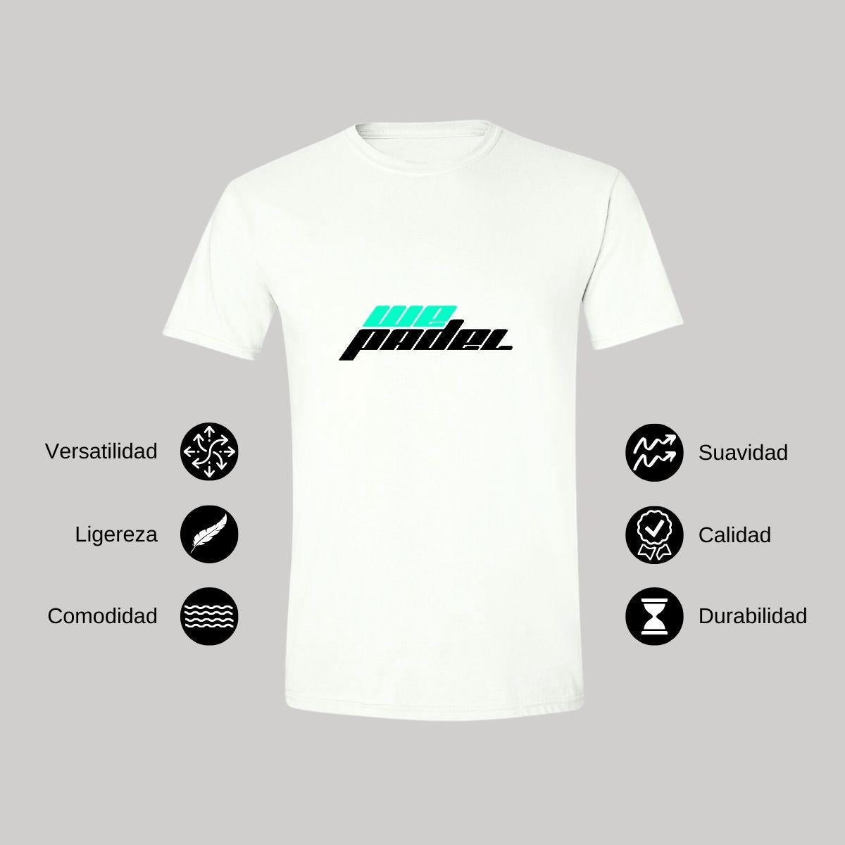 Playera Manga Corta Hombre Blanco Personalizable Logo