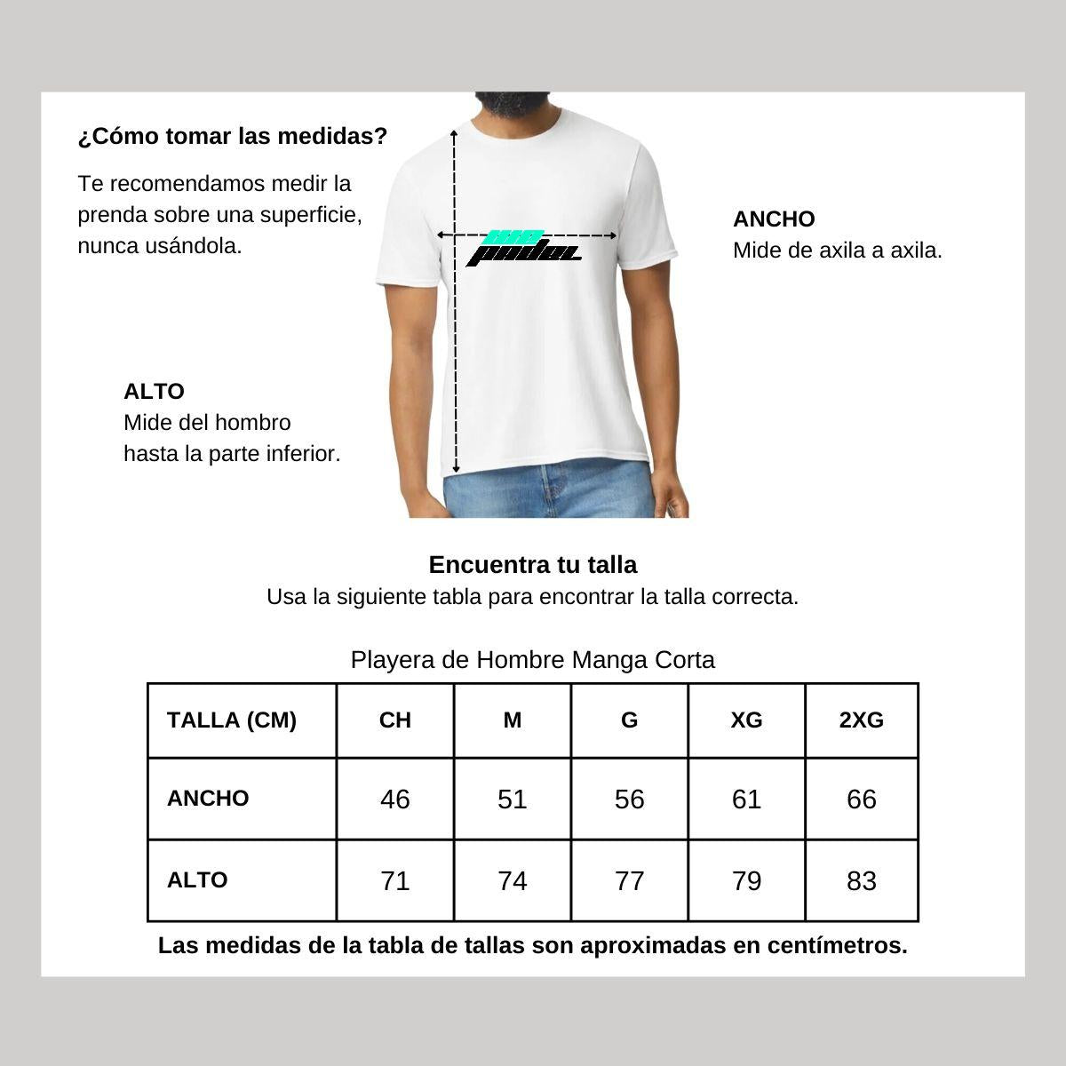 Playera Manga Corta Hombre Blanco Personalizable Logo