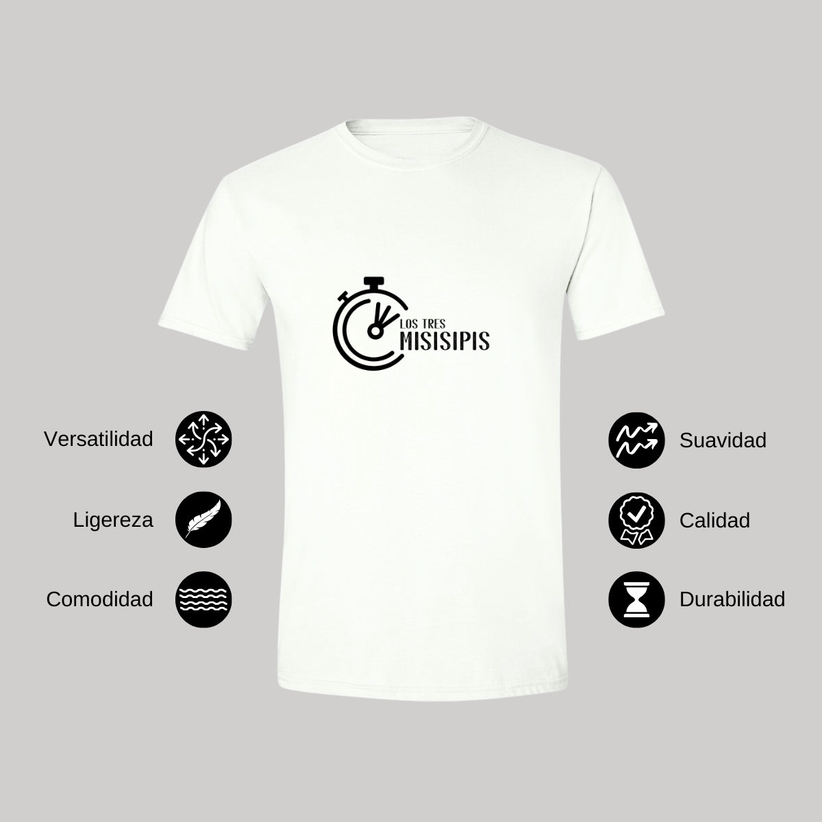 Playera Manga Corta Hombre Blanco Personalizable Logo