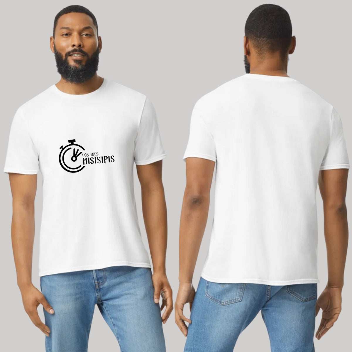 Playera Manga Corta Hombre Blanco Personalizable Logo