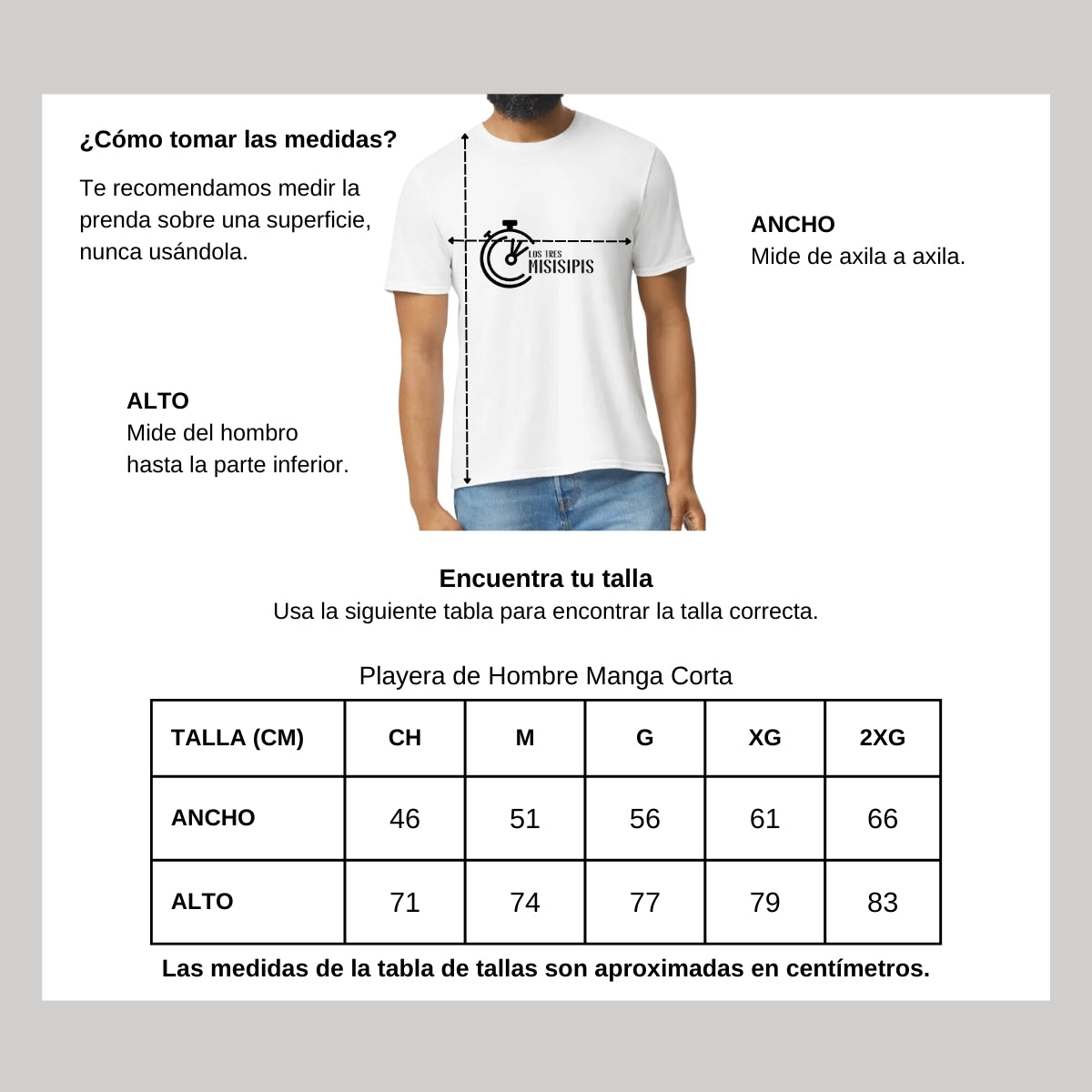 Playera Manga Corta Hombre Blanco Personalizable Logo
