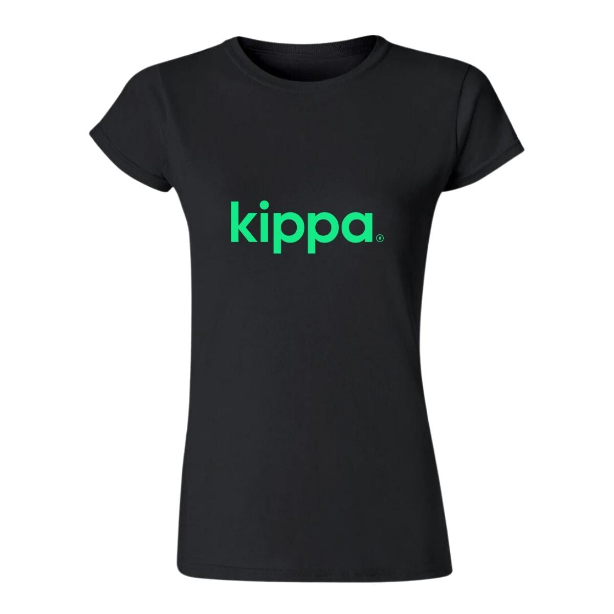 Playera Manga Corta Mujer Negro Personalizable Logo
