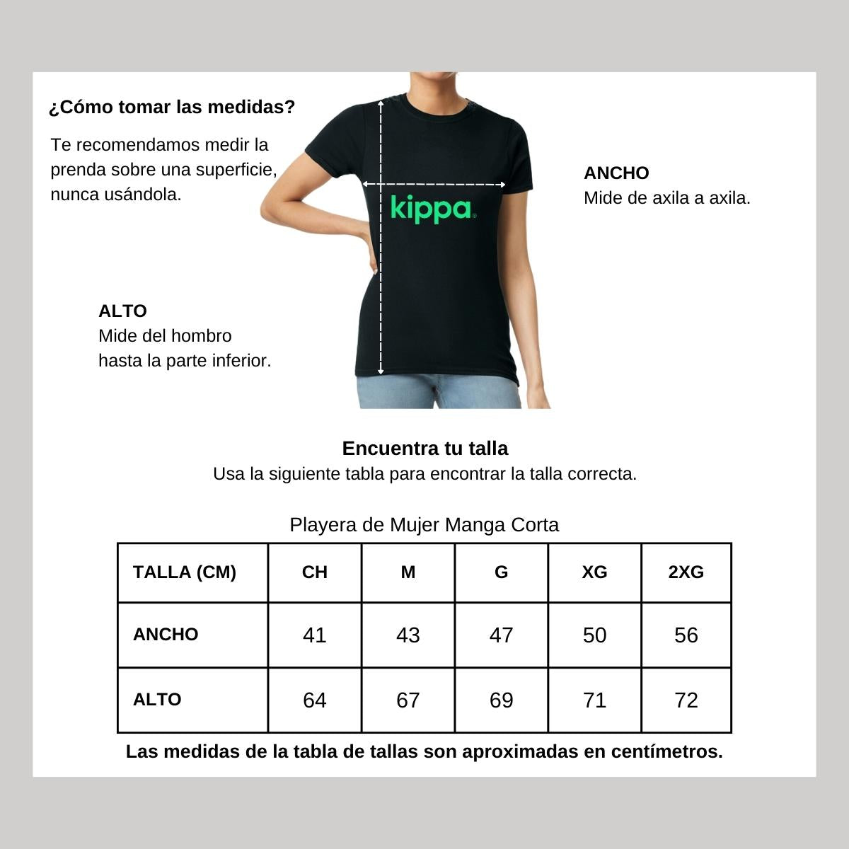 Playera Manga Corta Mujer Negro Personalizable Logo