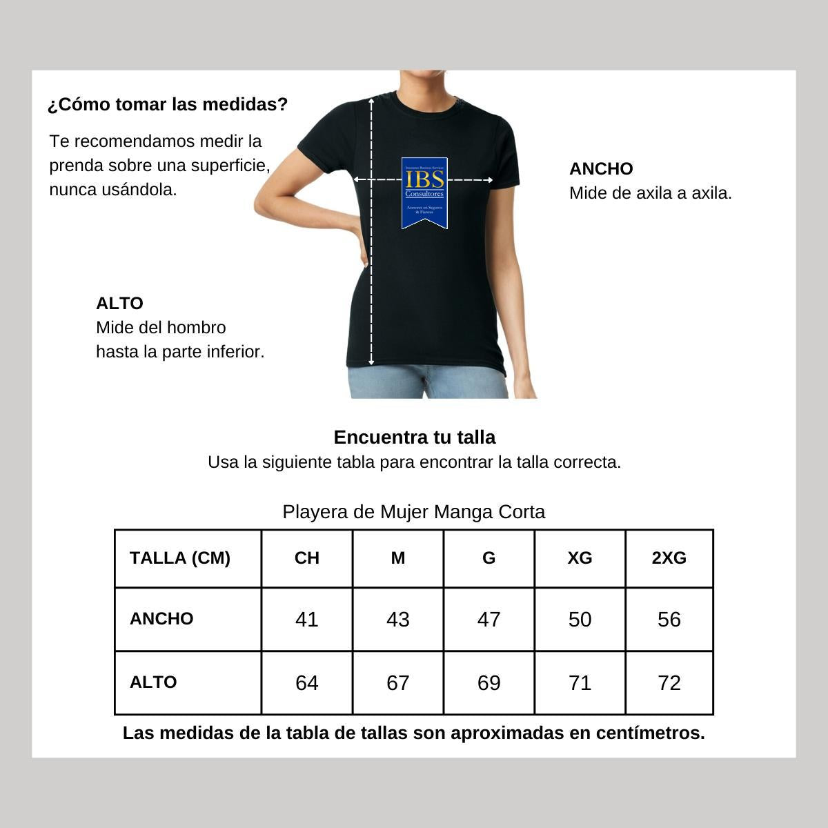 Playera Manga Corta Mujer Negro Personalizable Logo