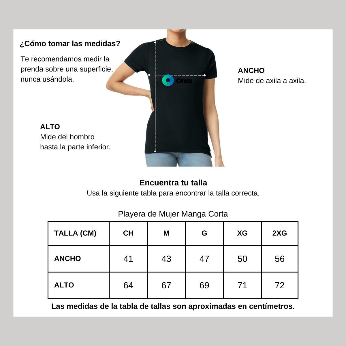Playera Manga Corta Mujer Negro Personalizable Logo