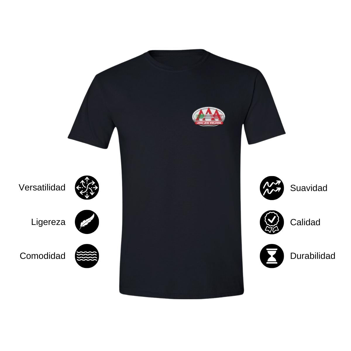 Playera Manga Corta Hombre Negro Personalizable Escudo