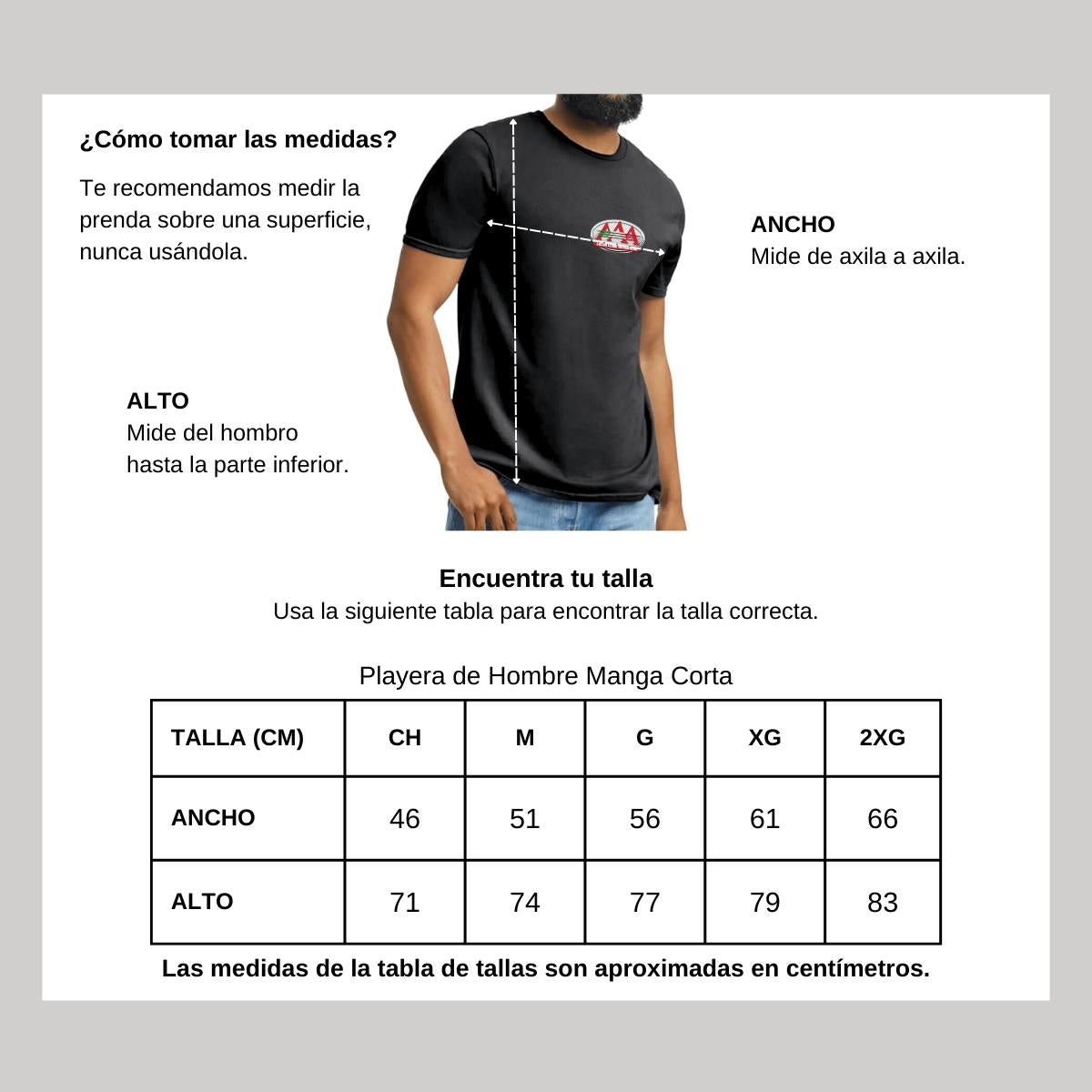 Playera Manga Corta Hombre Negro Personalizable Escudo