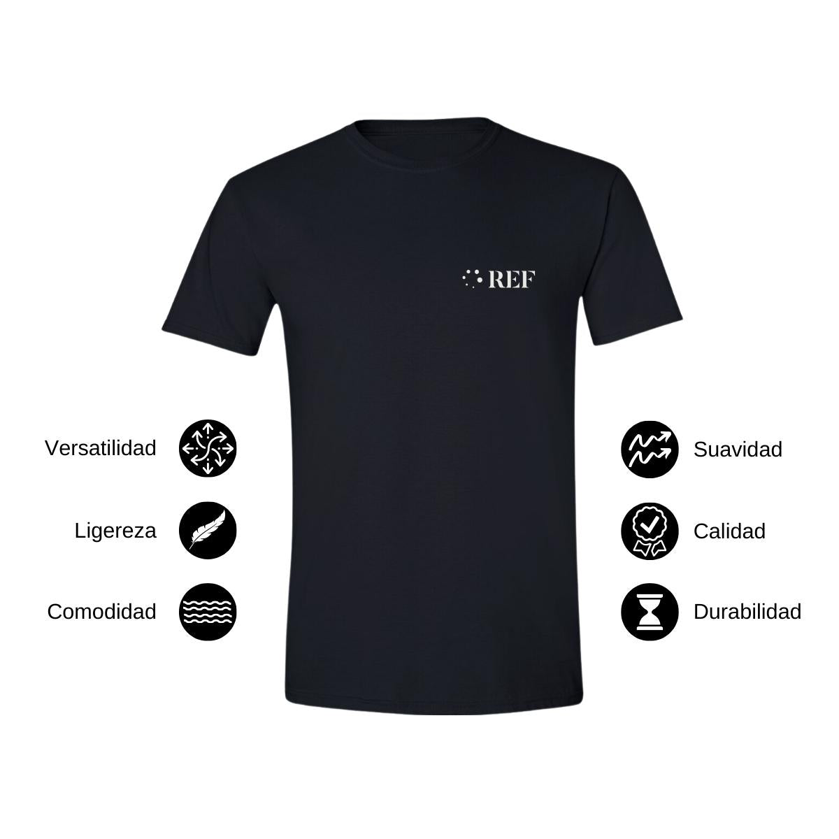 Playera Manga Corta Hombre Negro Personalizable Escudo