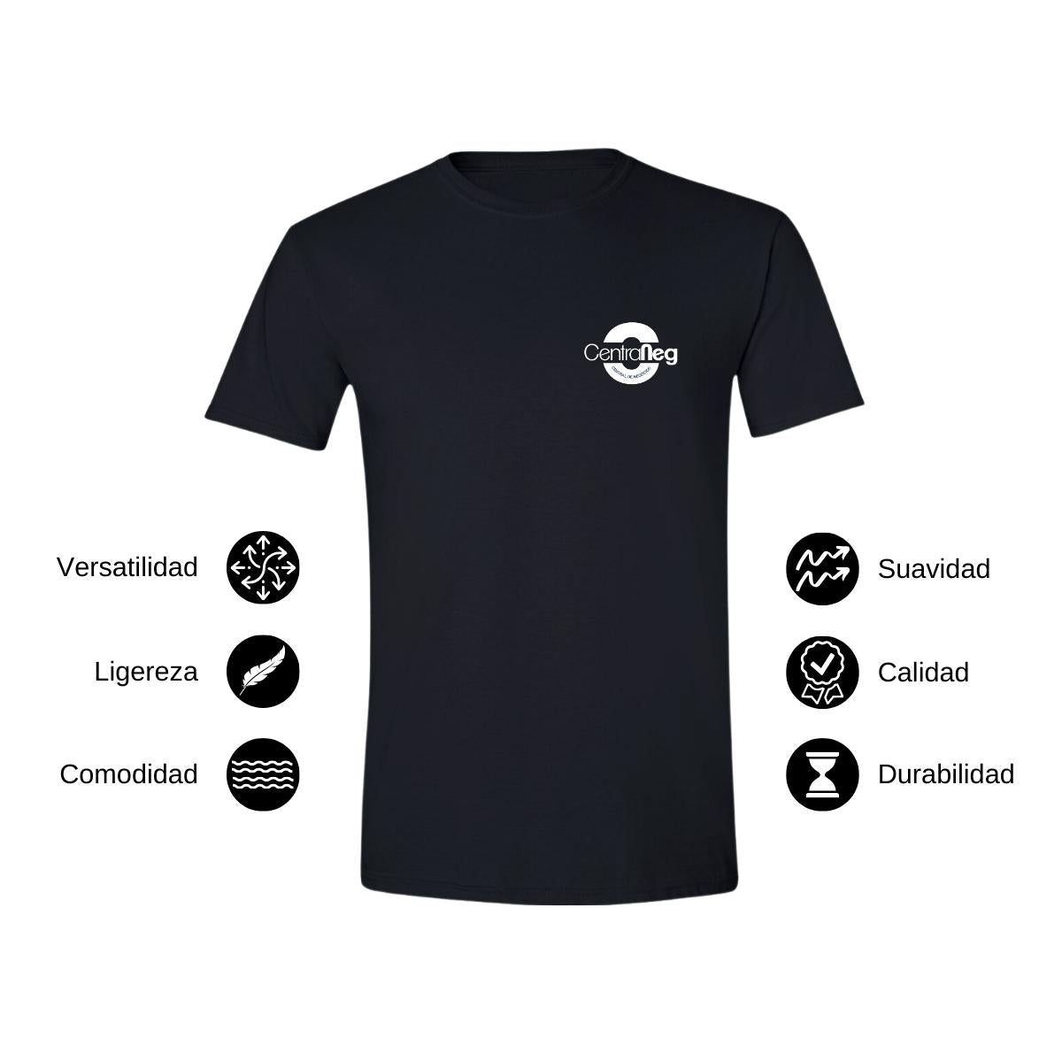 Playera Manga Corta Hombre Negro Personalizable Escudo