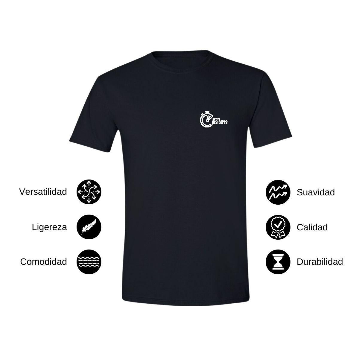 Playera Manga Corta Hombre Negro Personalizable Escudo