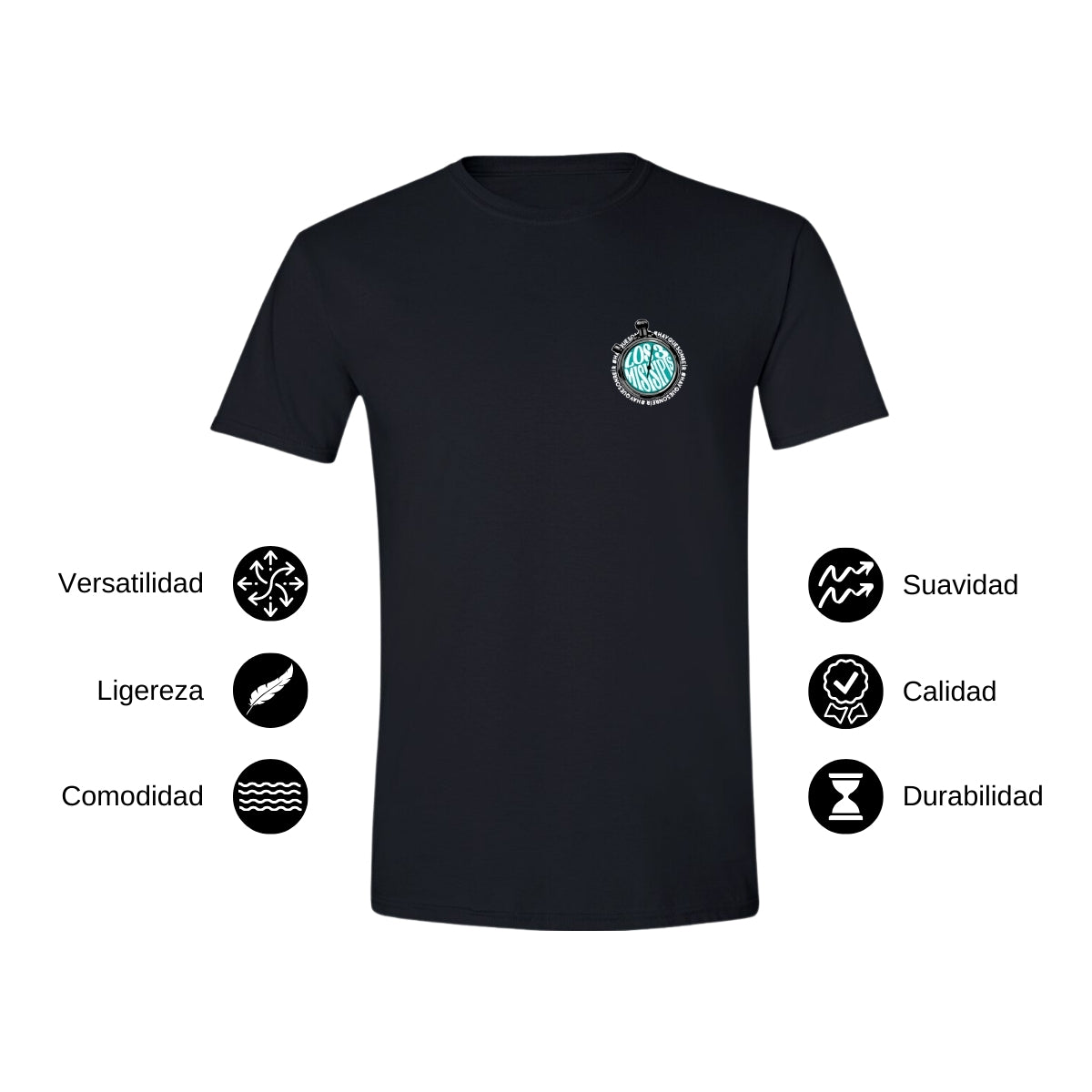 Playera Manga Corta Hombre Negro Personalizable Escudo Ya No Quiero Echarle Ganas