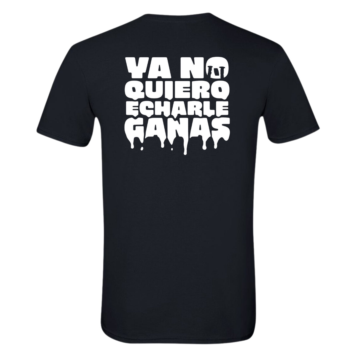 Playera Manga Corta Hombre Negro Personalizable Escudo Ya No Quiero Echarle Ganas