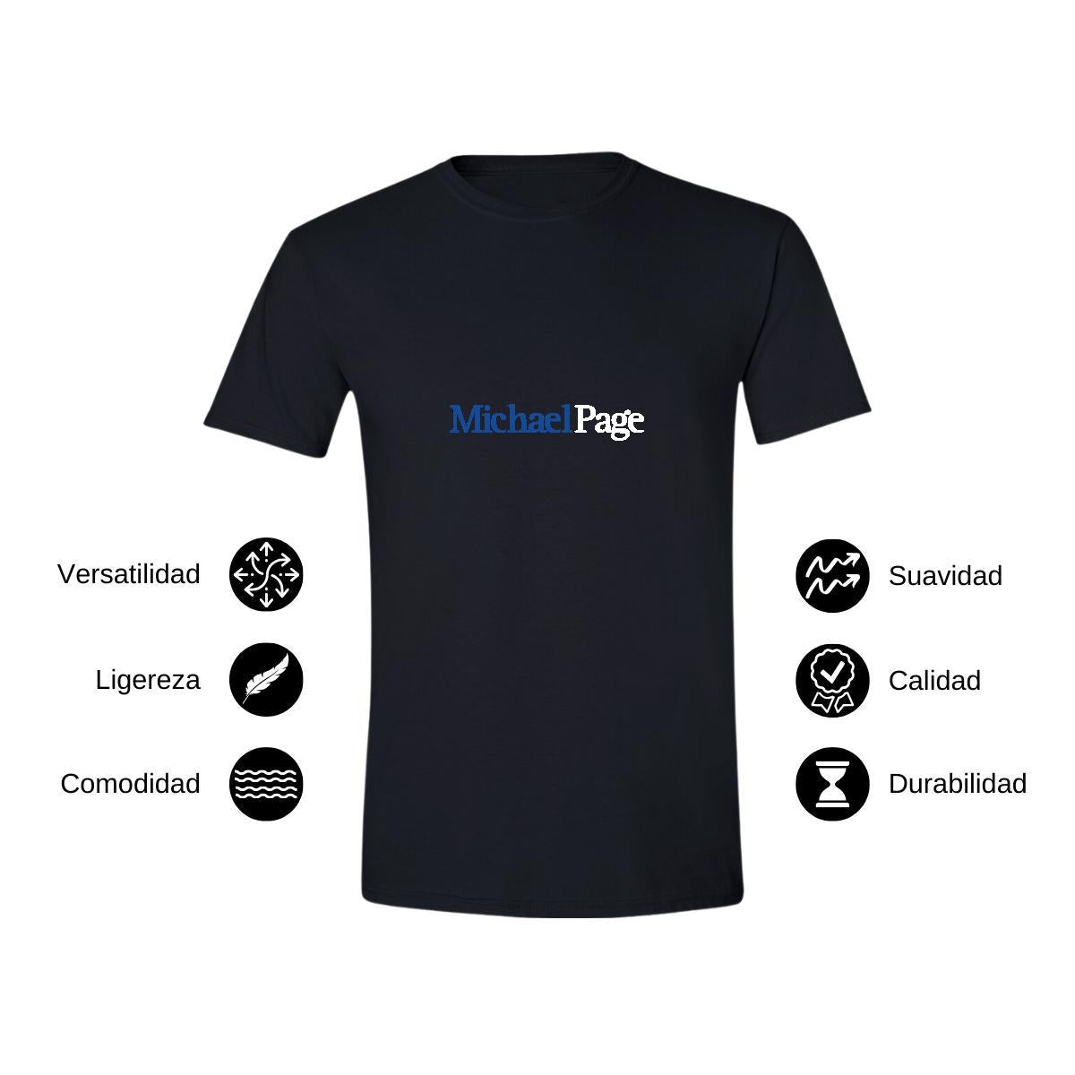 Playera Manga Corta Hombre Negro Personalizable Logo