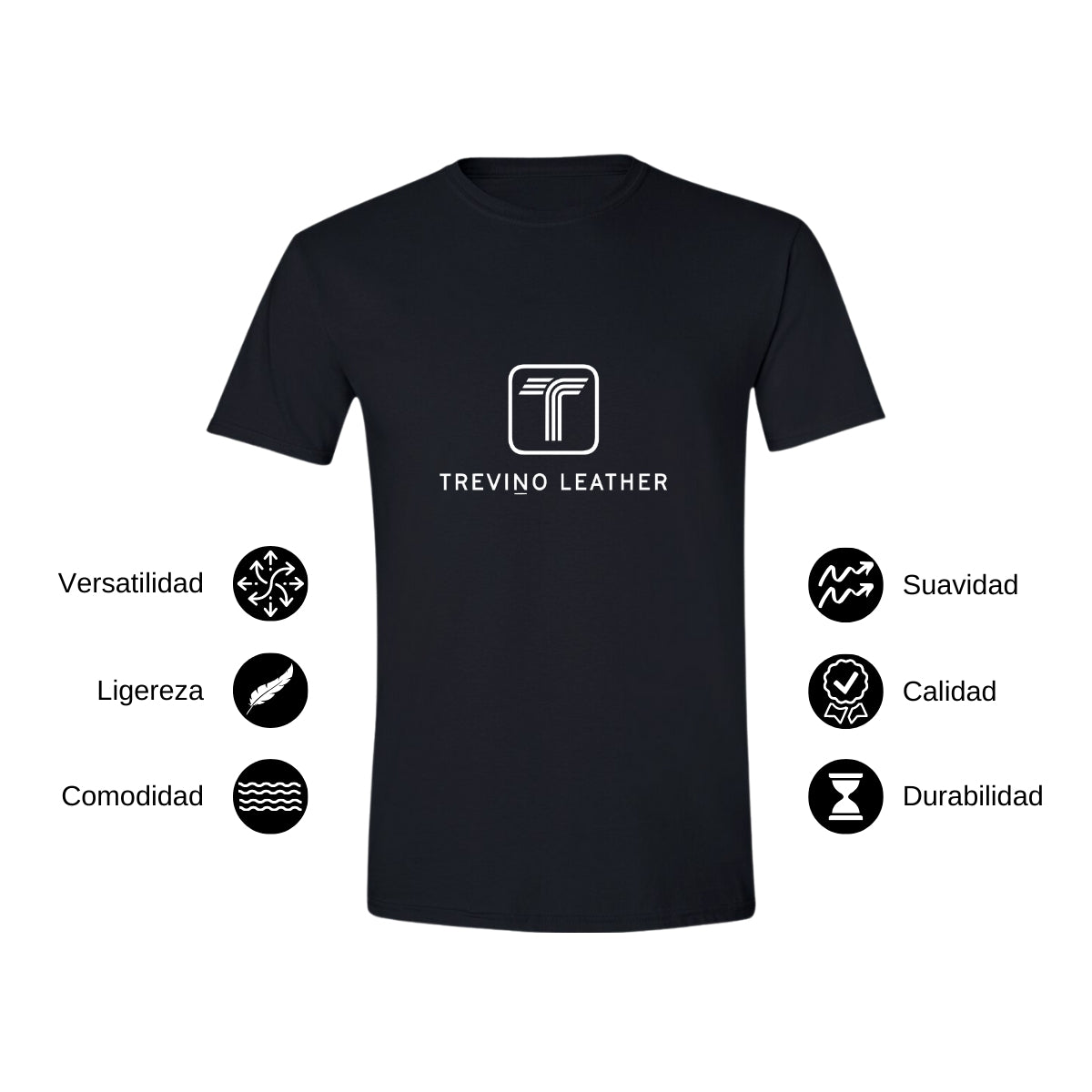 Playera Manga Corta Hombre Negro Personalizable Logo
