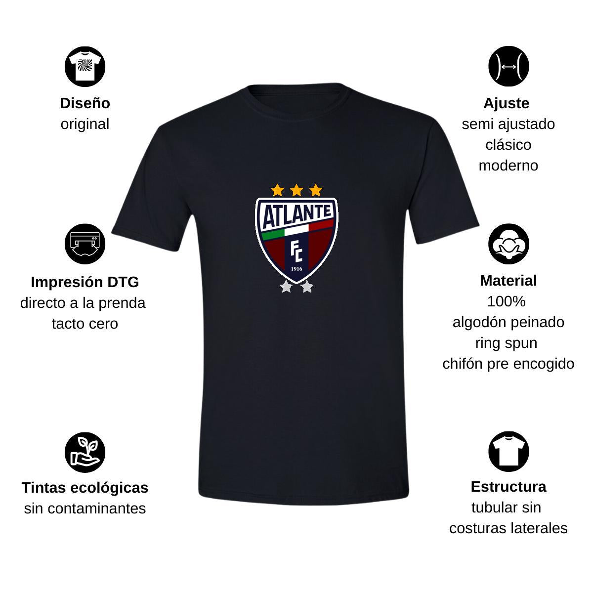 Playera Manga Corta Hombre Negro Personalizable Logo